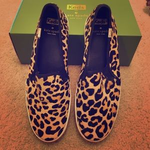 Kate Spade Keds Furr Leopard Shoes